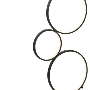 Pluto Stacked Circles 45" Contemporary Modern Iron/Aluminum Integrated LED Floor Lamp - JONATHAN Y
